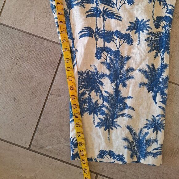 Jamaica Bay 100% Linen‎ Women's Tropical Hawaiian capri size XLP - Picture 7 of 7